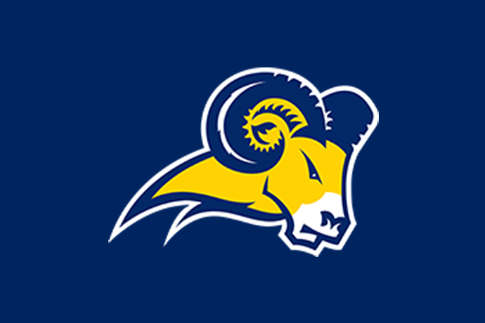 The Texas Ұ Athletics logo on a blue background